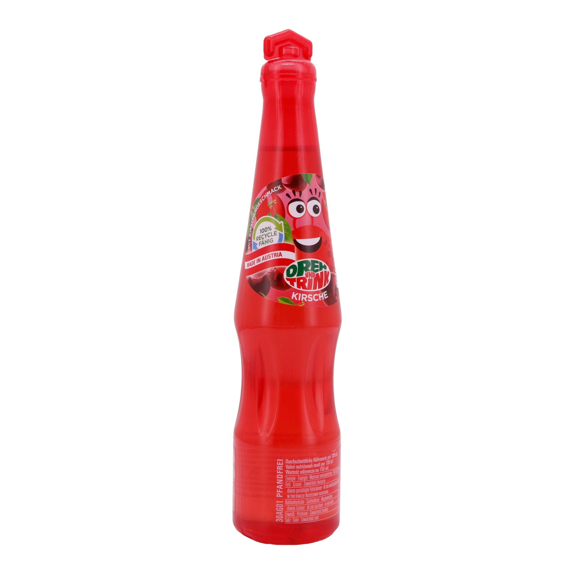 Kirsche Dreh & Trink | Erfrischungsgetränk | Mit Kirschgeschmack | 200 ml Dreh und Trink